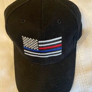 Thin Blue Line and Thin Red Line Flag Cap